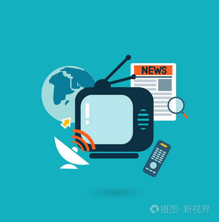 大眾傳播媒介的概念插畫-正版商用圖片1gizbj-攝圖新視界